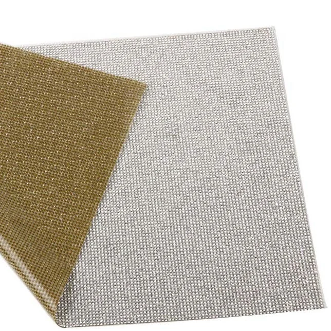 Factory supply manta de strass glass stone blanket 24*40cm hot fix rhinestone sheet for decoration