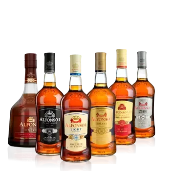 Infused Balanced Flavor Fragrant Finish Aged 3 Years Distilled Wine Spirits Bottle Premium Quality 36% Alfonso XIII Brandy