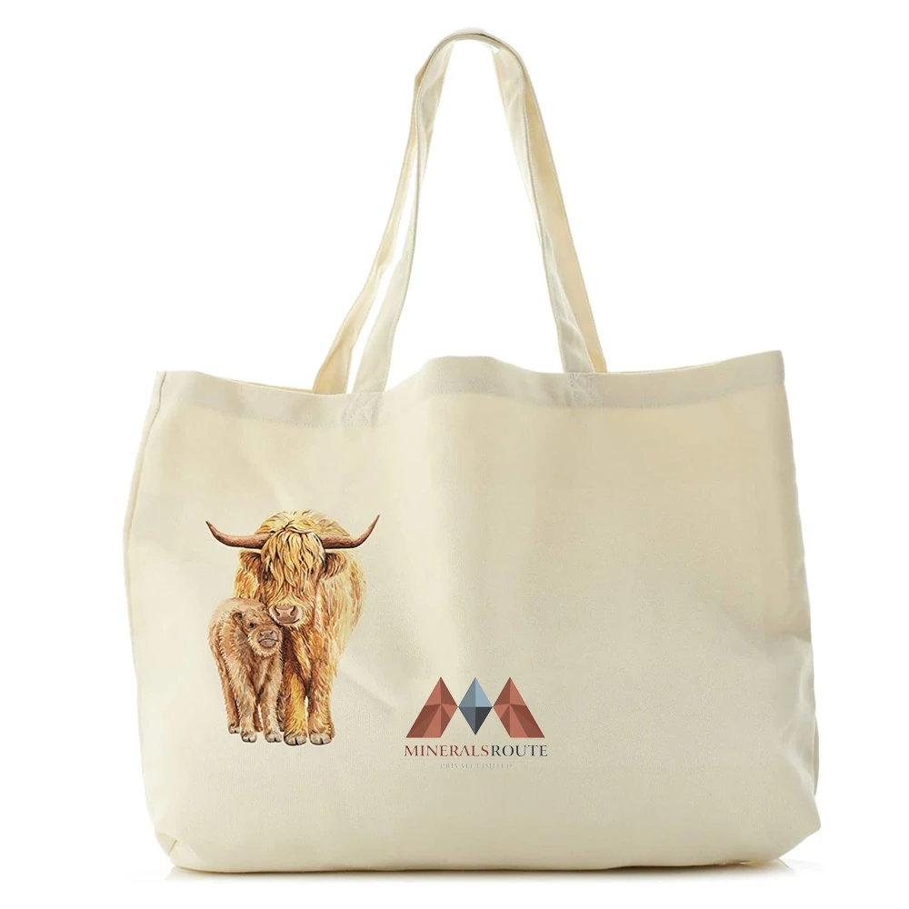 Large Capacity Canvas Tote Shoulder Bag Fashionable Reusable Shopping Tote with Custom Logo for Daily Use