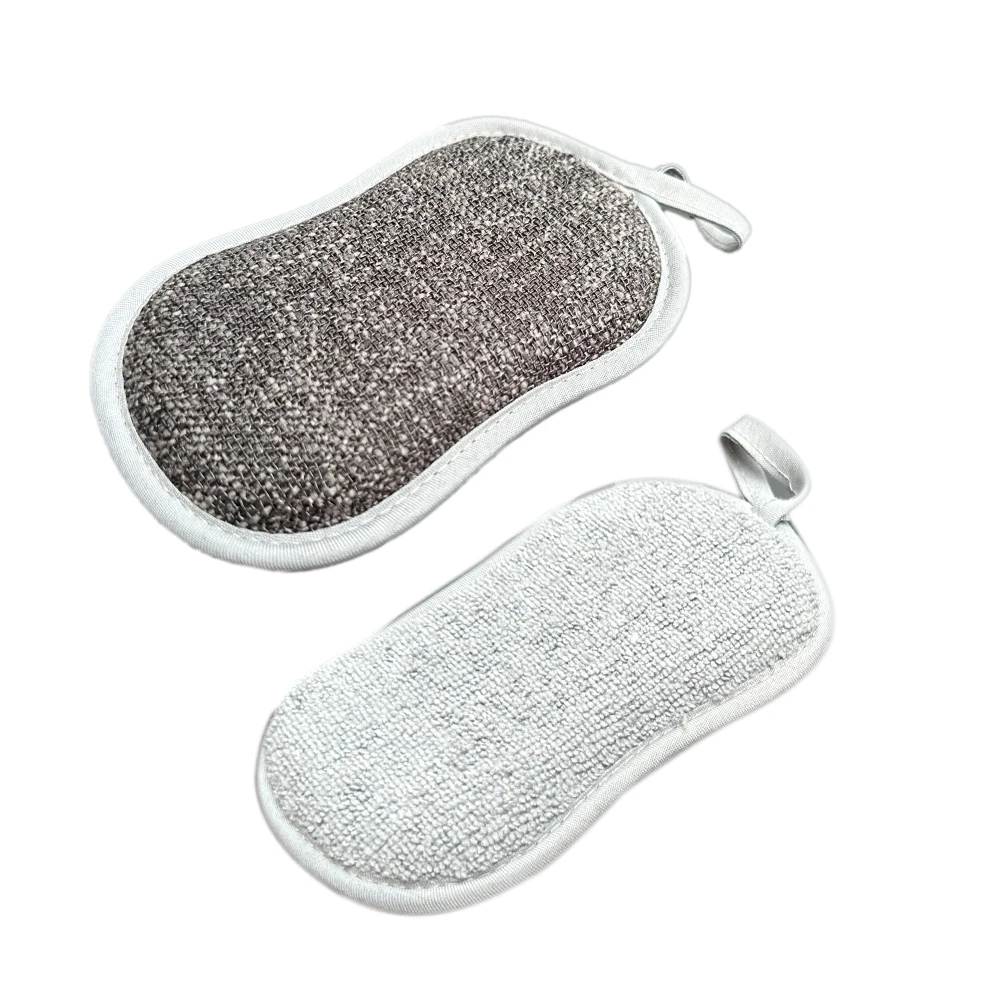 Kitchen Dish washing sponge scrubber Magic nano cleaner dish scrub sponge kitchenware set Double cleaning Sponge pad for kitchen