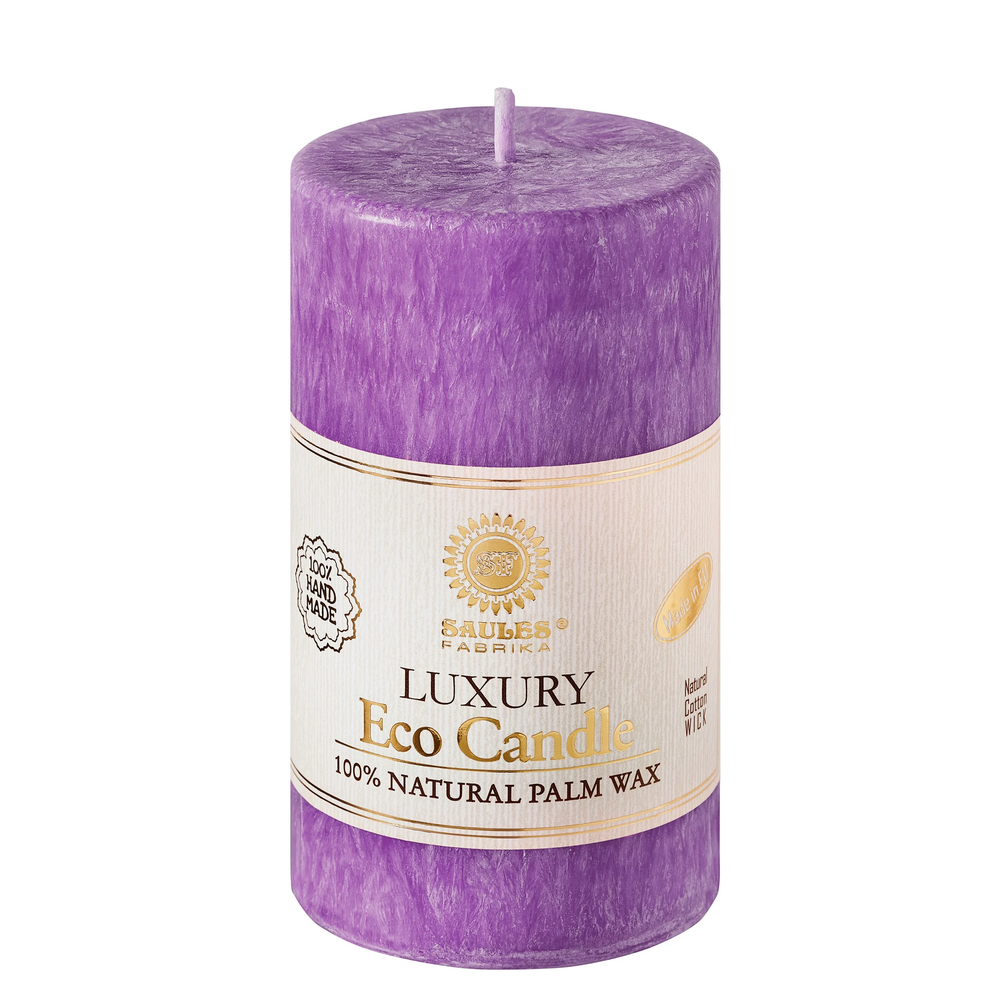 100% ECO Sustainable Pillar Candle Palm Wax 100% Handmade EU Supplier Home Decoration Olive Wedding Christmas Holiday Gift Color