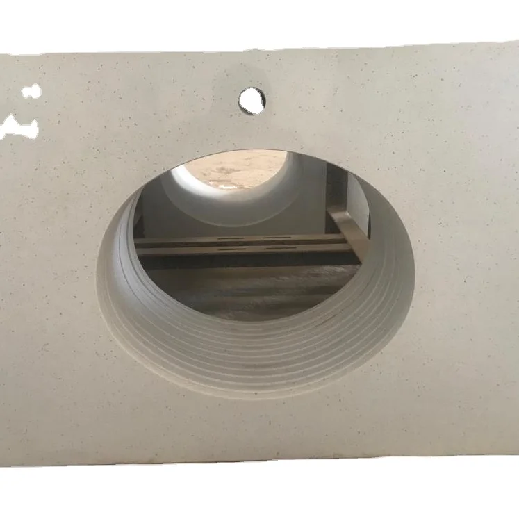 2023 latest Customized Polished Surface White quartz 49x22 inch  cut to size Countertop High Quality Stone in cheap price