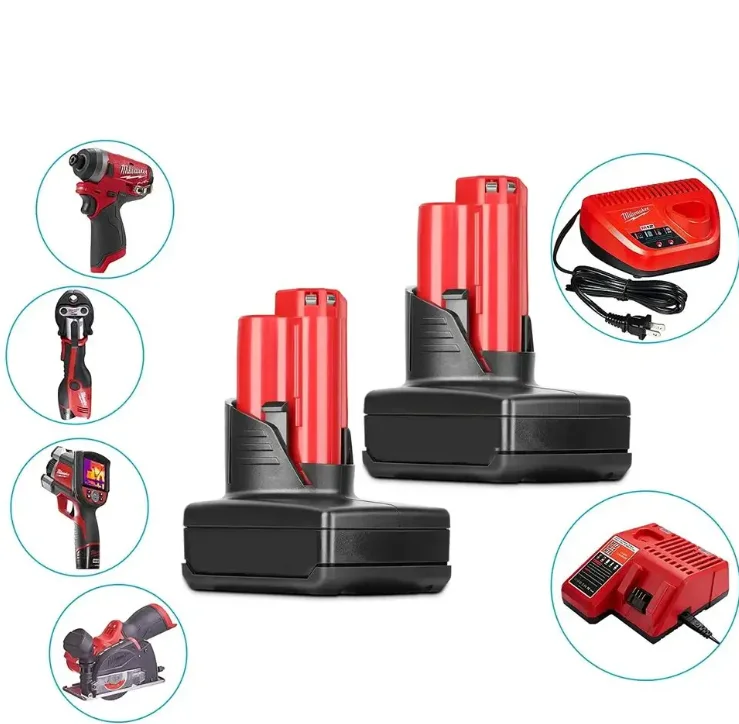 Manufacture Wholesale Price  6Ah 12V Lithium ion Battery Replacement forMilwaukees N12 Tools Battery