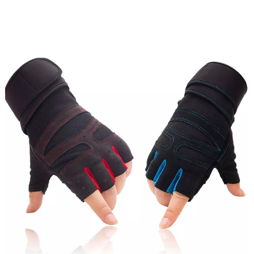 Wholesale Customized Gym Fitness Neoprene Rubber Gym Gloves Weight Lifting Palm Protection Fitness Gloves Green