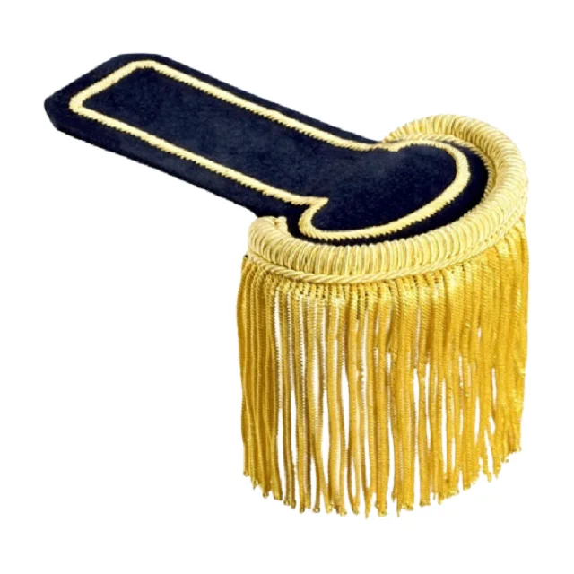 Wholesale Band Uniform Epaulettes White or Gold Fringed Epaulettes Customized OEM Shoulder Epaulettes
