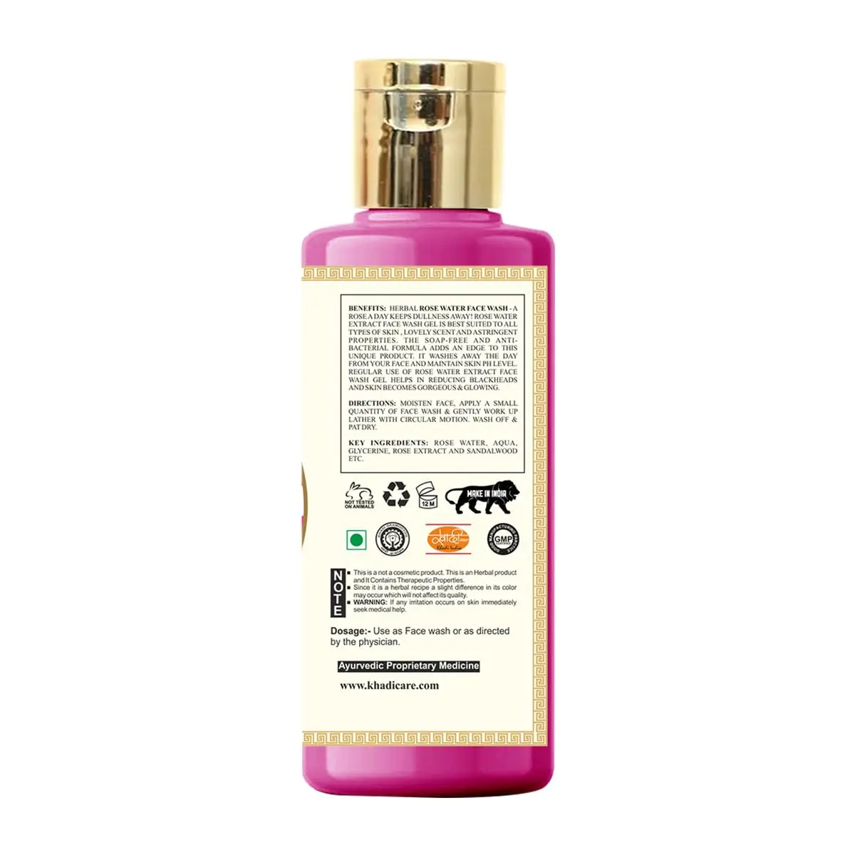 Herbal Rose Water Face Wash - 210ml Healthy Skin Body Care Customizable and Private Labeling by Vanity Vision