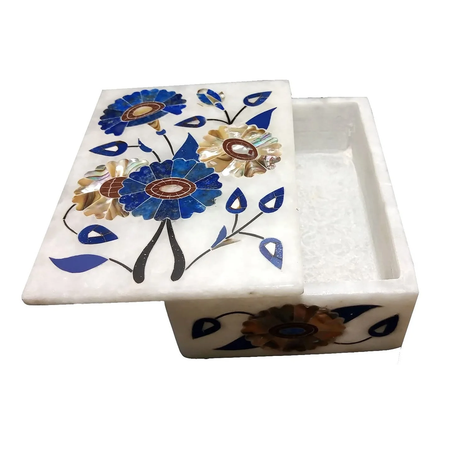 High on Demand Exquisite MOP Inlay Marble Jewelry Box for Luxurious Storage Available for Sale from India