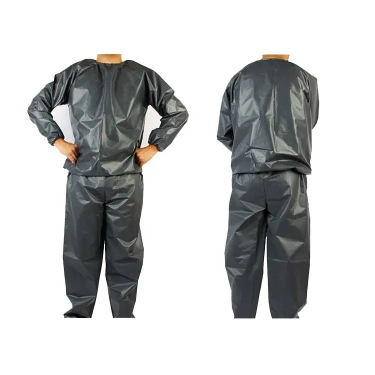 Top listing Sauna Suits Wholesale Speed Up Weight Loss Running Fitness Hot Sauna Sweat Jacket Silvery Sauna Suits Shirt