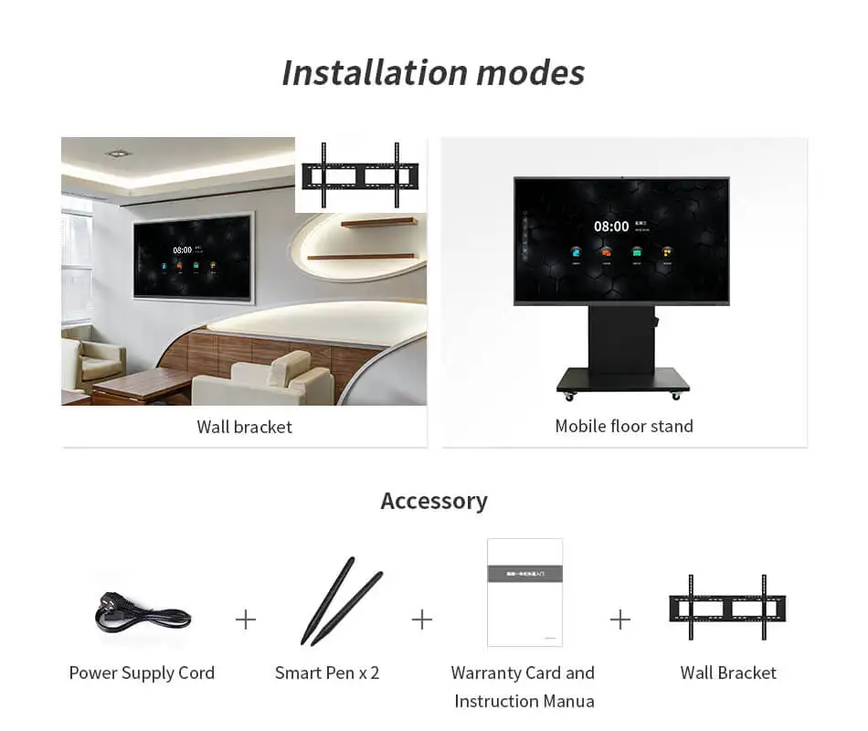 OKView 55/65/75/86/98/110 interactive whiteboard/smart board/touch screen/display for classroom/meeting room