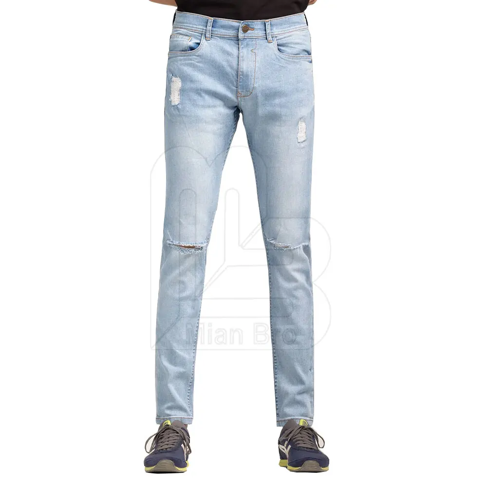 Wholesale Men Straight Classic Jeans Male Denim Pants Brown Jeans For Sale / High Quality Men Jeans Pant