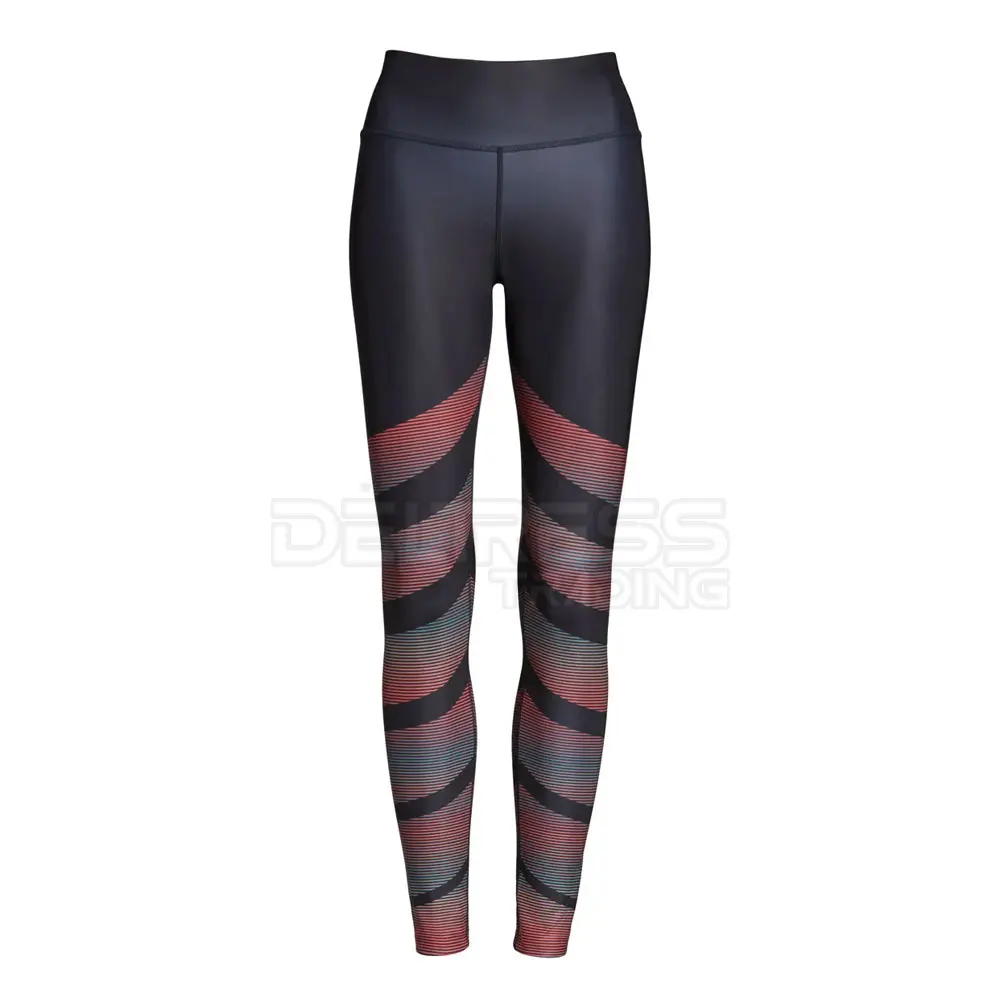 Wholesale Custom High Waisted Sports Workout Yoga Pants Leggings For Women Soft Polyester Gym Fitness Leggings