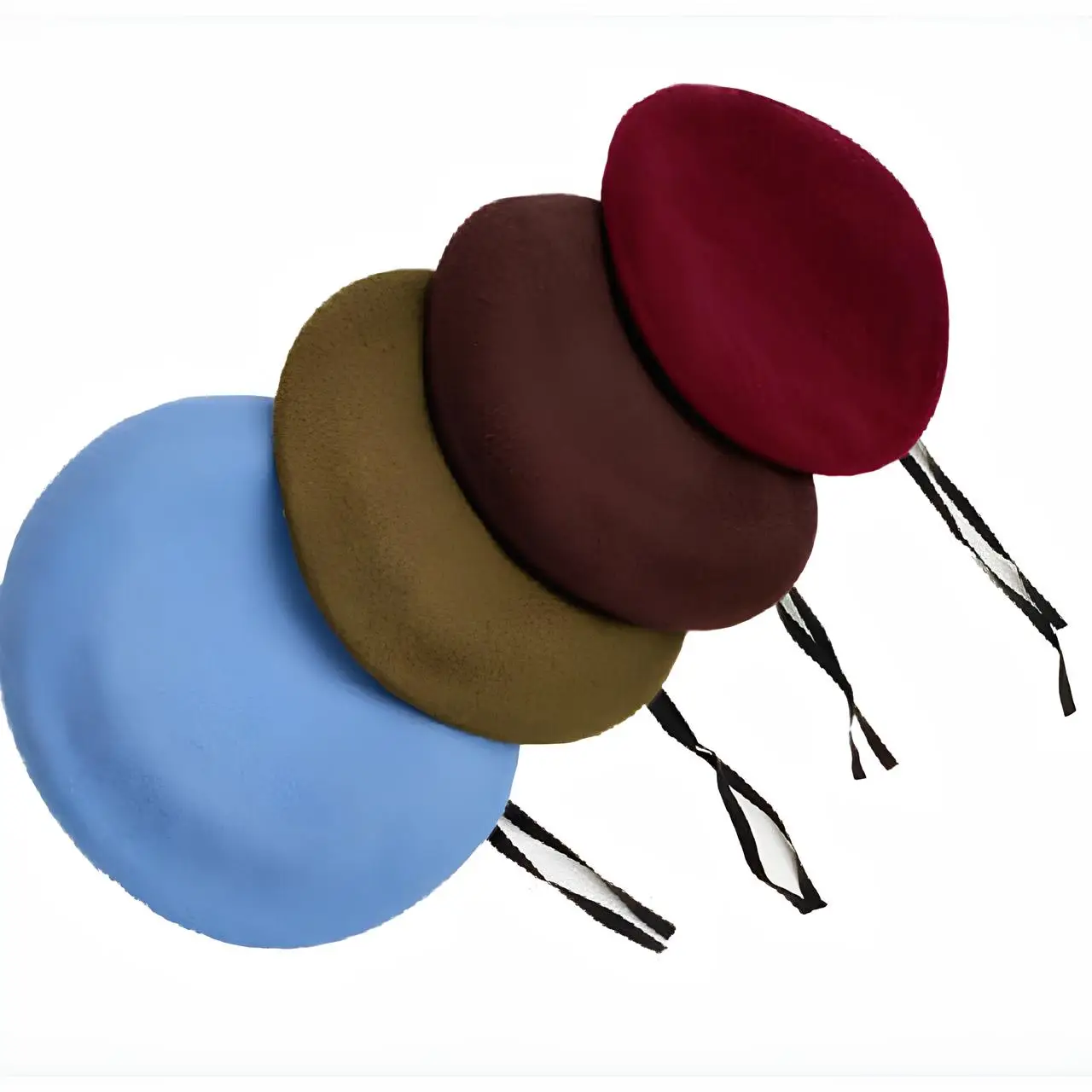 Customised Embroidered Logo Combat Beret Cap Wool and Leather Tactical Berets for Men Plain Knitted Printed Beret Hat
