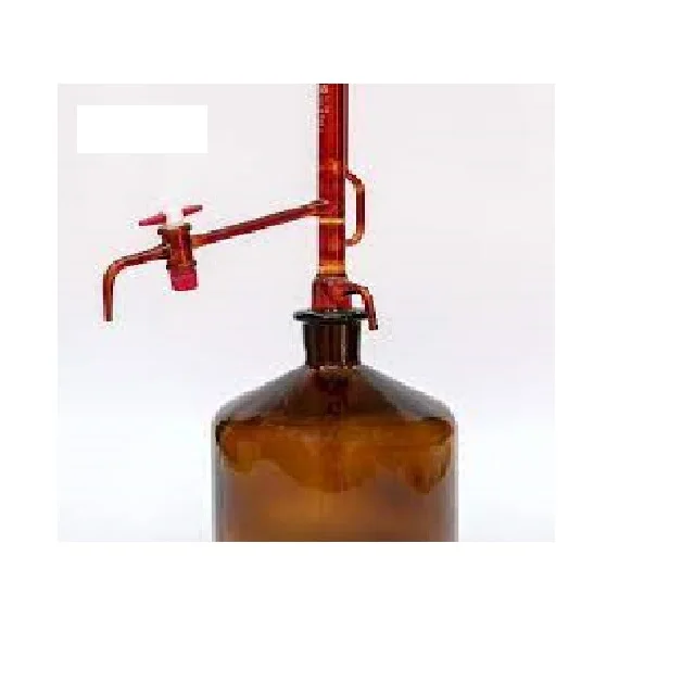 Best Quality Lab Borosilicate Glass Amber Zero Mounted Automatic Burette on Reservoir Rubber Bellow for Experimental Application