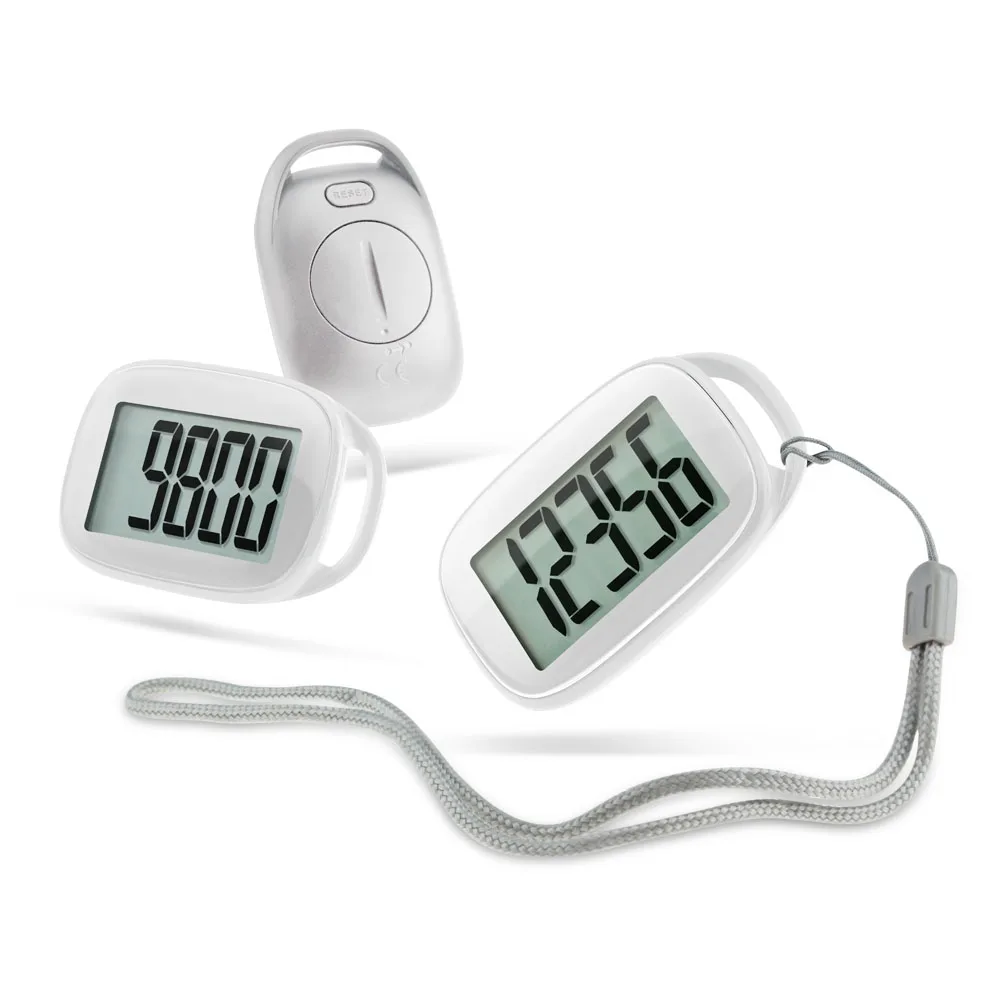 3D Large Display Simple Step Counter Pedometer Walking Running 3D Sensor Pedometer with Lanyard