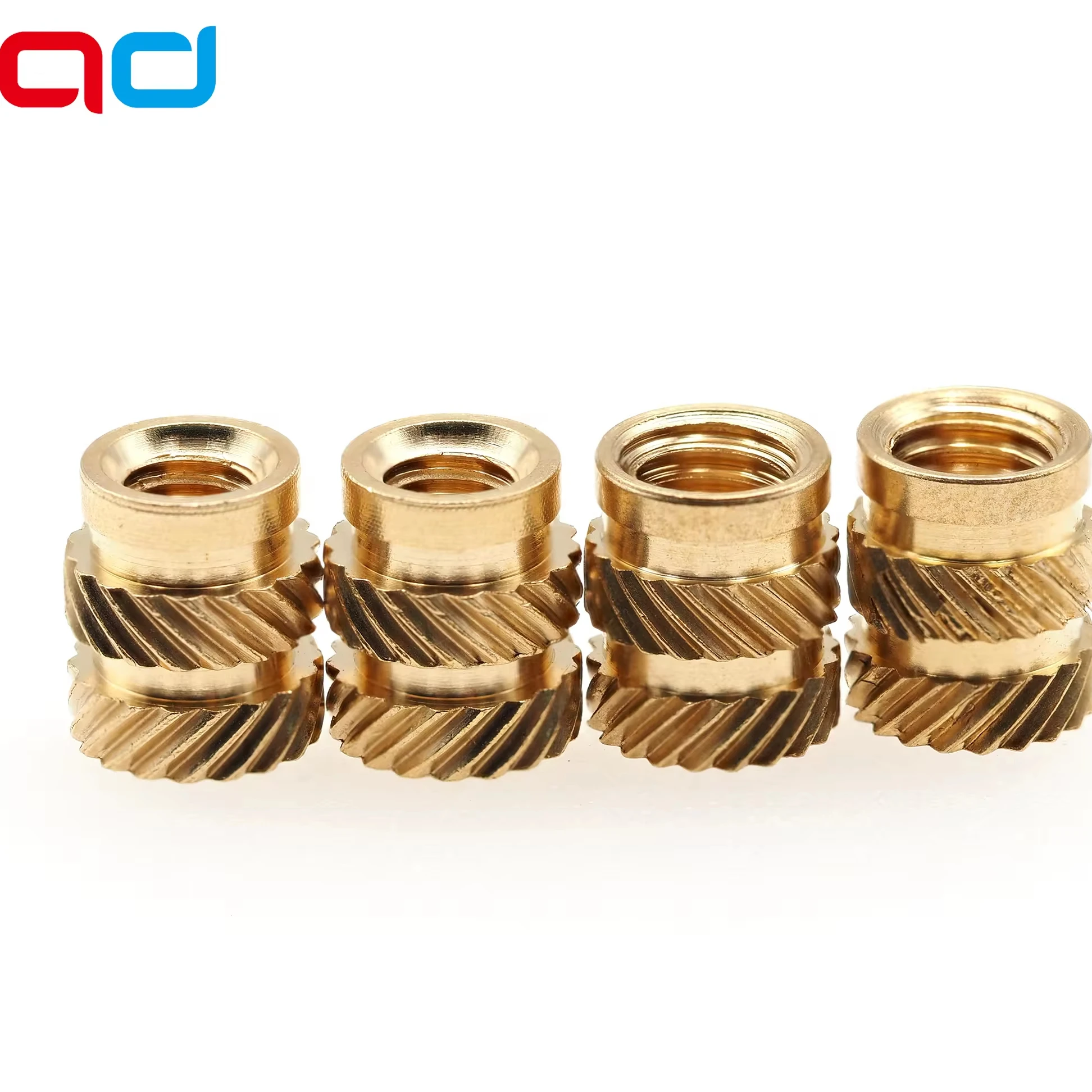 Factory Supply M4 x 5 Spot Copper Nut with Hot Melt Brass Inserts GB Standard Automotive Industry Nut Genre Direct Manufacturer