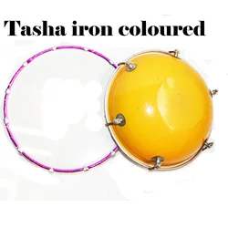 New Tasha Iron 14 Inch Iron Dhol Tasha Percussion Musical Drum Best Quality Tasha Iron with Stick And Belt By Sonorous Exports