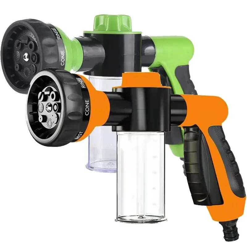 8 Spray Patterns for Watering Plants Garden Hose Nozzle High Pressure Spray Gun Nozzle for Watering Plants Lawn Patio, Cleaning