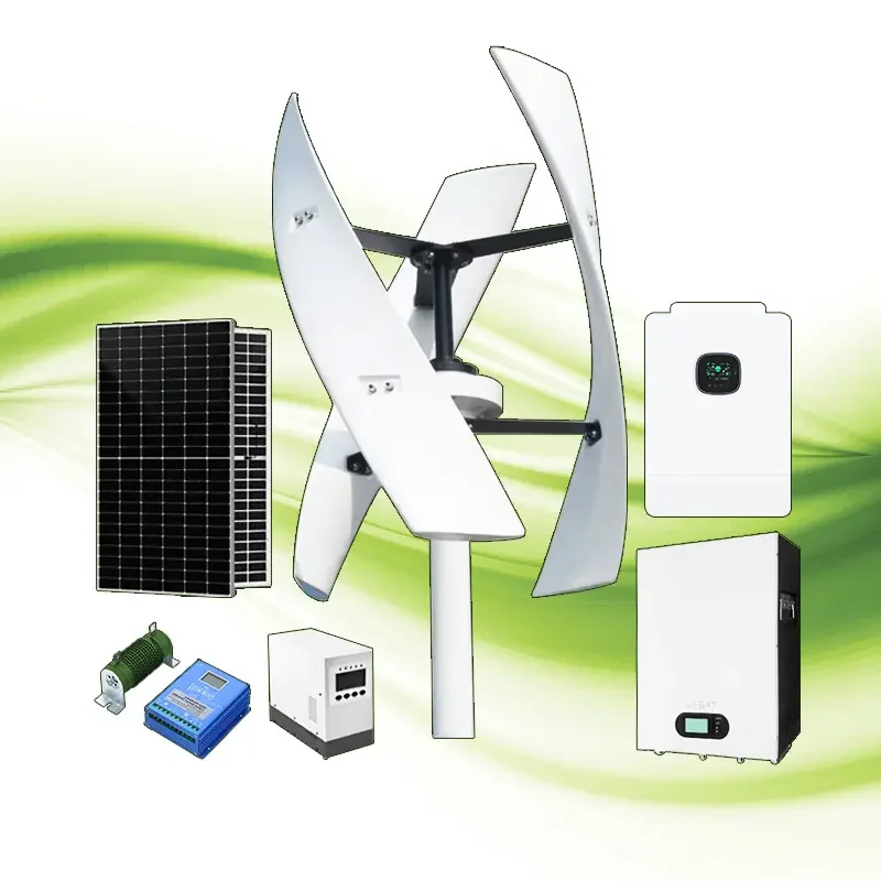 5KW 10KW Wind Turbine Power Generator 5KW Solar Panels Hybrid Power System Wind Solar System for home farm use