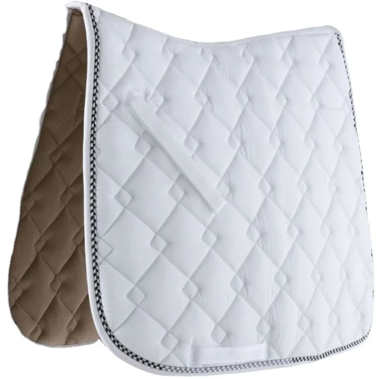 New Stylish Low Price Customized Logo Quality Satin Horse Riding Breathable Dressage/Jumping Saddle Pads