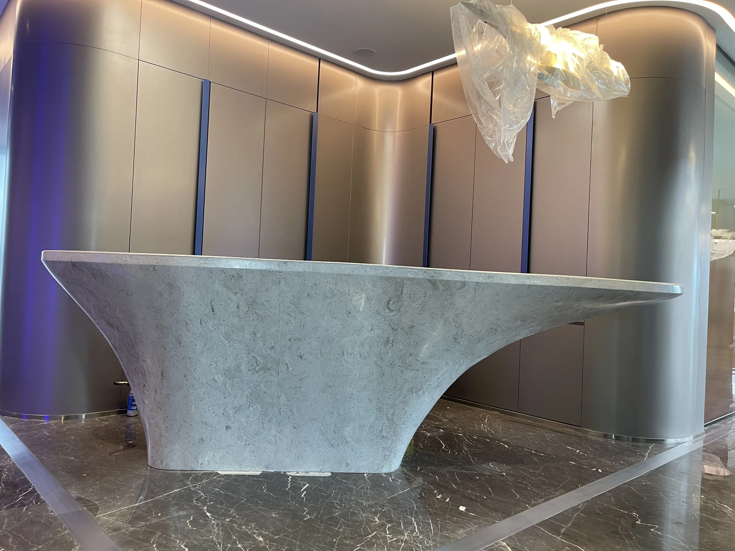 Vietnamese Supplier Customize Artificial Atone Reception Desk Modern Office Reception Desk