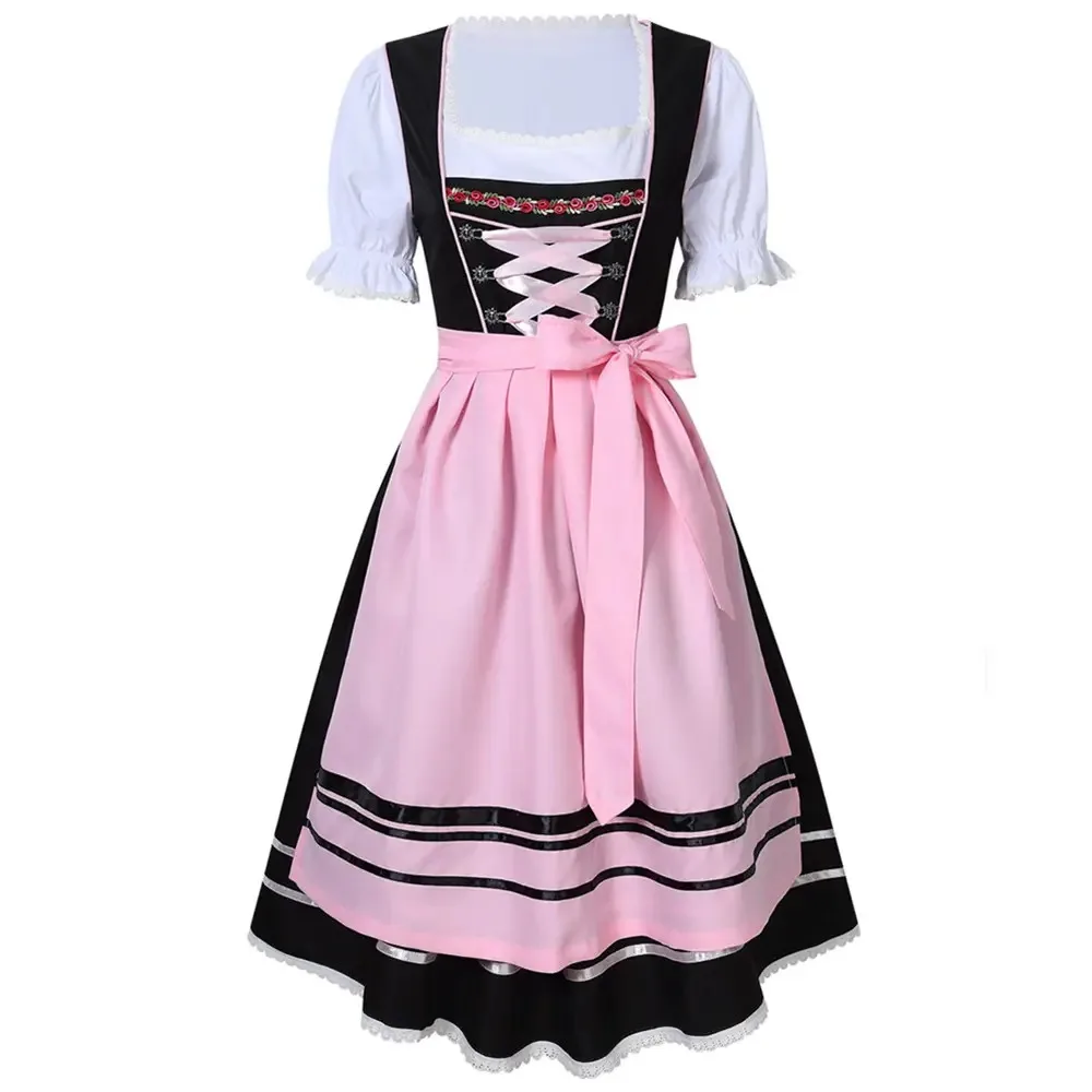 Latest Design Dirndl Dress For Women Bavarian Oktoberfest Carnival Beer Party Dress For Girls Size S-XL