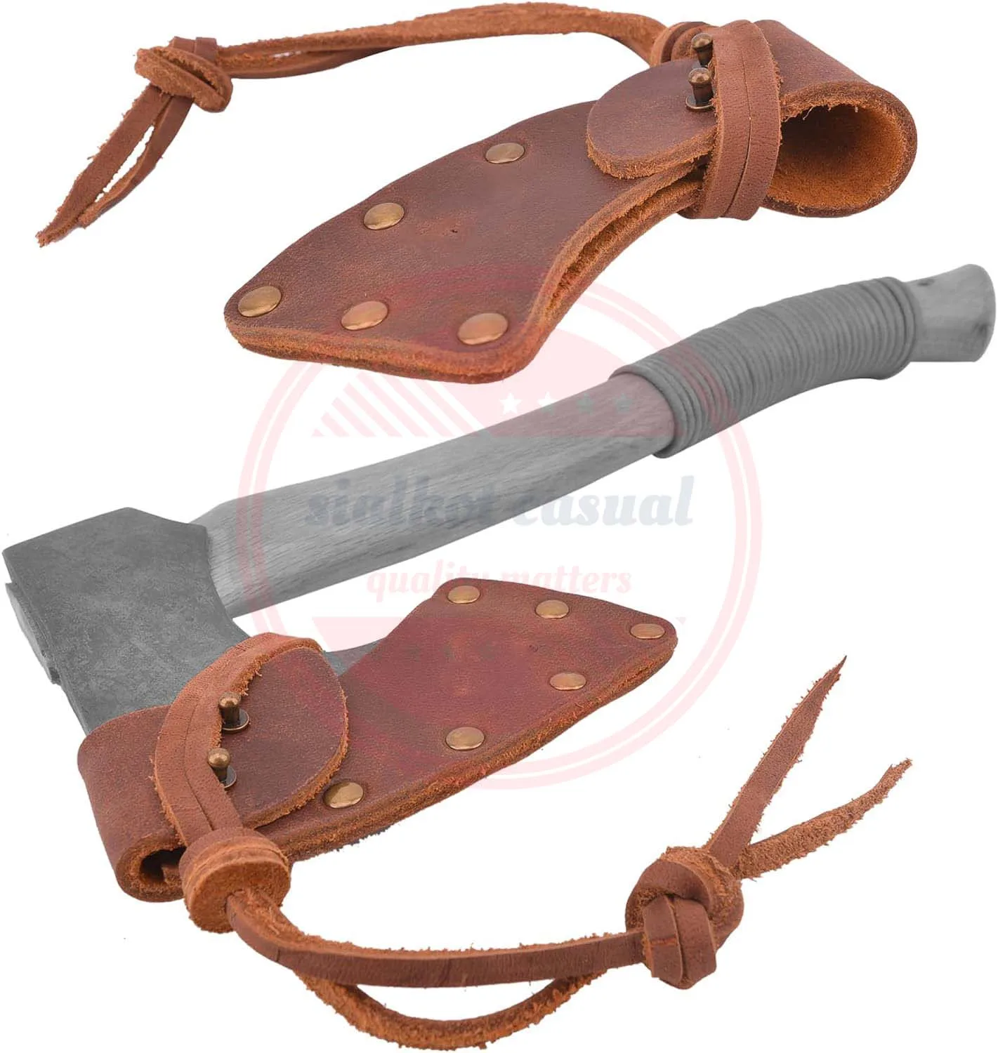 Leather Hatchet Sheath Axe Holster Axe Head Cover with Belt Axes Leather Protector Sheath