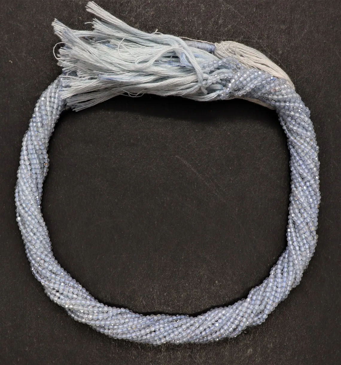 Blue Topaz Coated Faceted Rondelle Beads Natural Blue Topaz Gemstone Loose Beads For Jewelry Making Wholesale Bulk