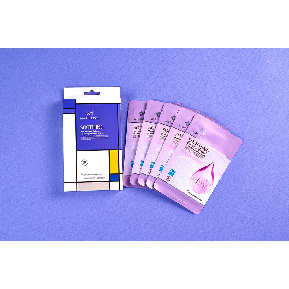 MARINECOS Marine Pure Collgaen Essence Mask Pack (5 Sheet-1Pack_4Types) High Quality and Hot Selling Made In Korea Best Selling