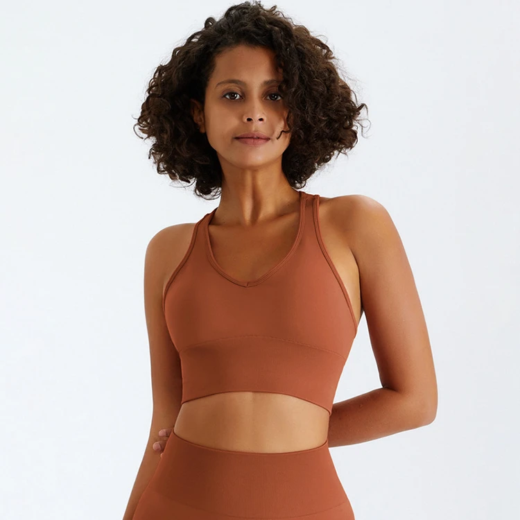 2023 New Sexy Wire Free Candy Color Sport Bra Women Custom Logo Underwear Ladies Backless Yoga Bra