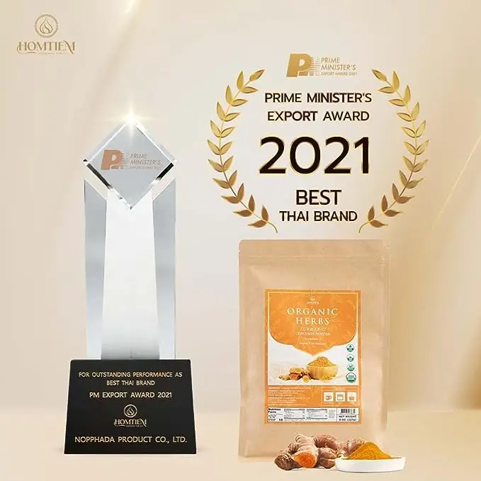 HOMTIEM 8 Oz (227g) Organic Turmeric Root Powder Curcumin Powder Superfood Vegan Gluten Free Non GMO No Additives