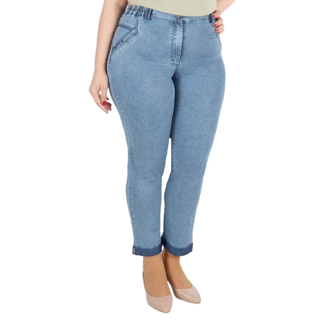 Женские эластичные брюки с высокой талией