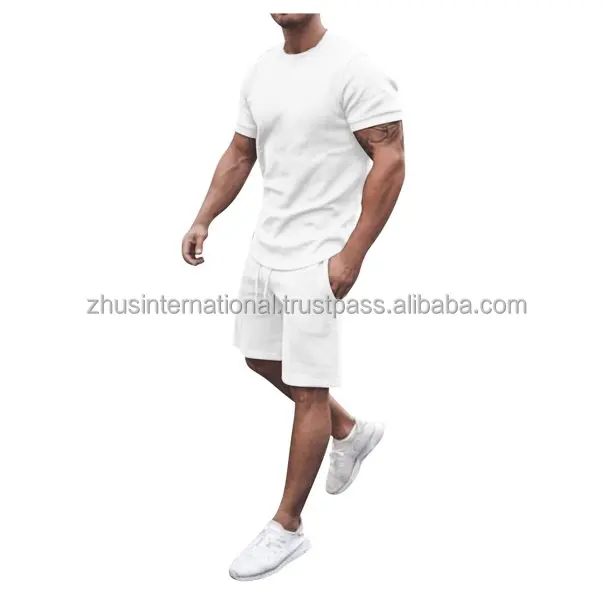 Wholesale Custom 2 Piece Sets Mens T Shirt And Short Set Mens Joggers Streetwear Mens Casual Summer Short Pant Set