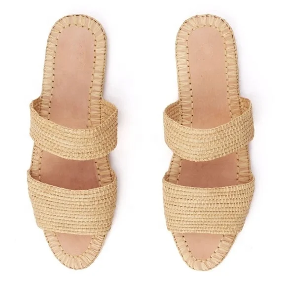 Best Sale High Quality Quick-Drying luxury shoes Handmade Women Raffia Shoes Slippers Sandals Ladies Footwear