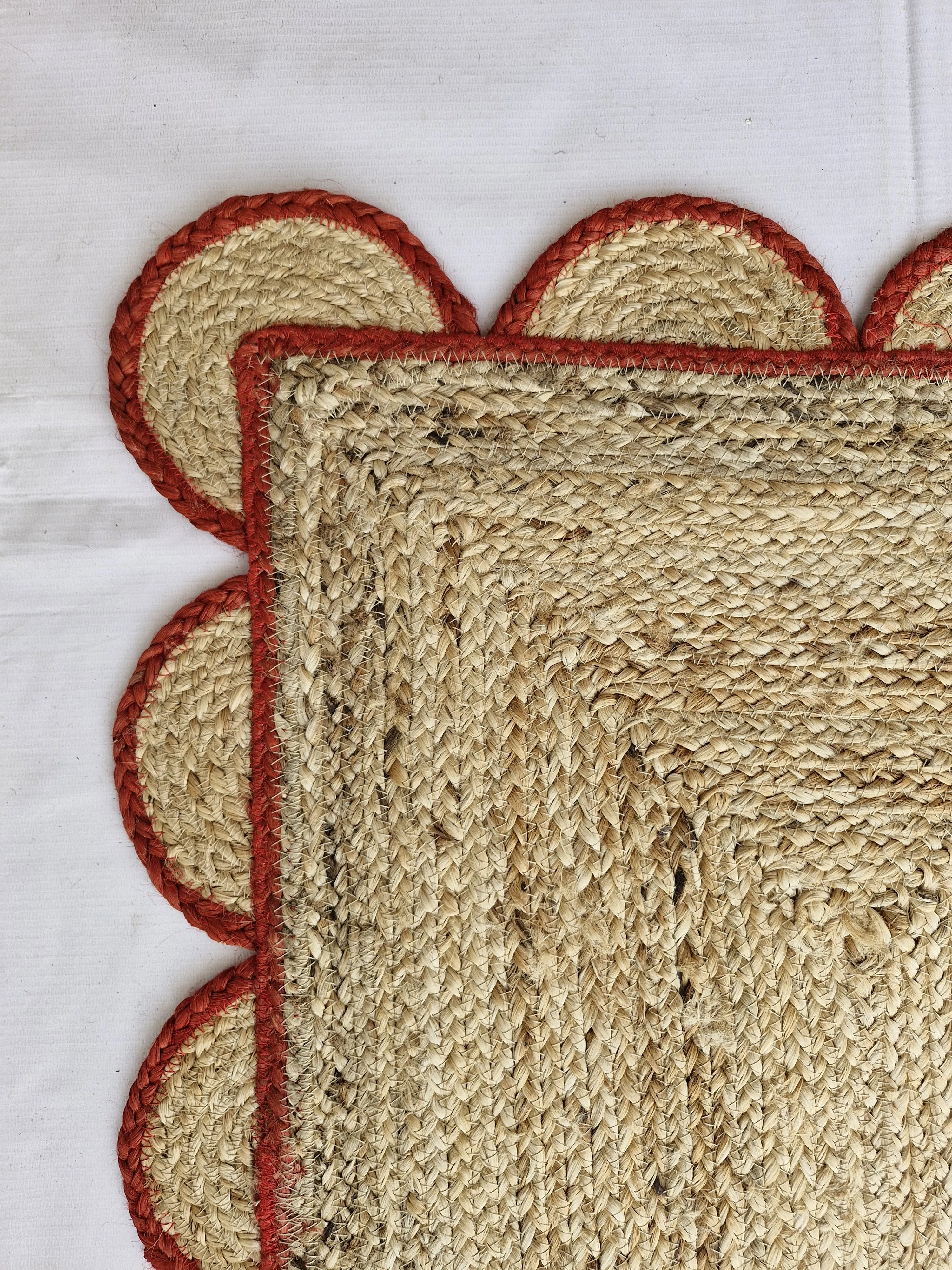 Beautiful Handmade Jute Rug Rectangle Large Outdoor Jute Rug with Different Design & Color Printed Braided Rectangle from India