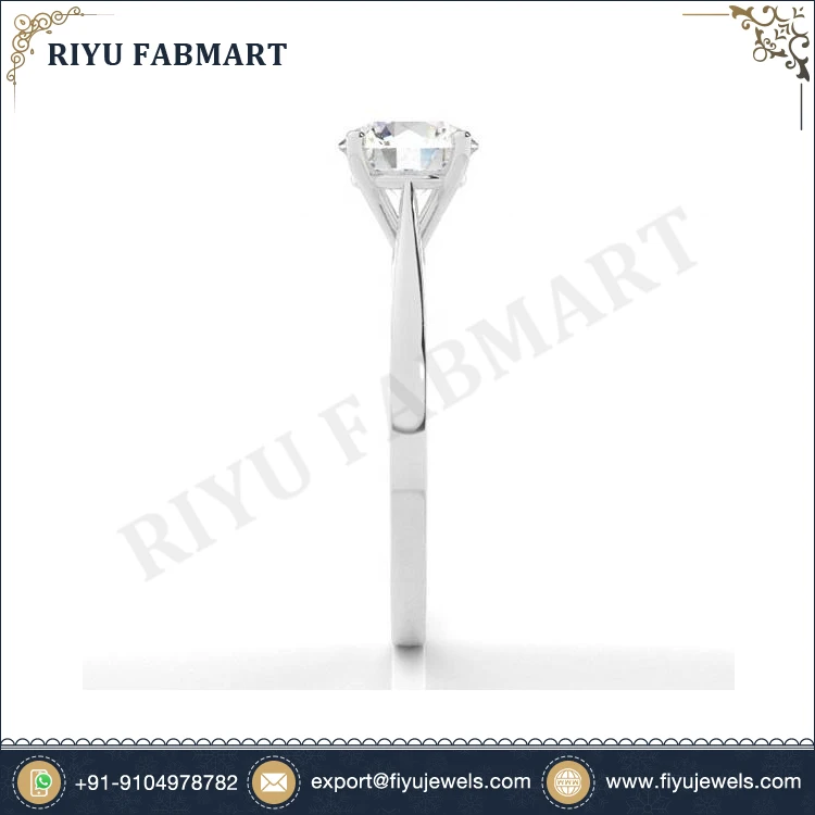 Best Selling Classic Fine Gold Jewelry White Gold Genuine Quality Certified Real Diamond Women Engagement Ring for USA Market