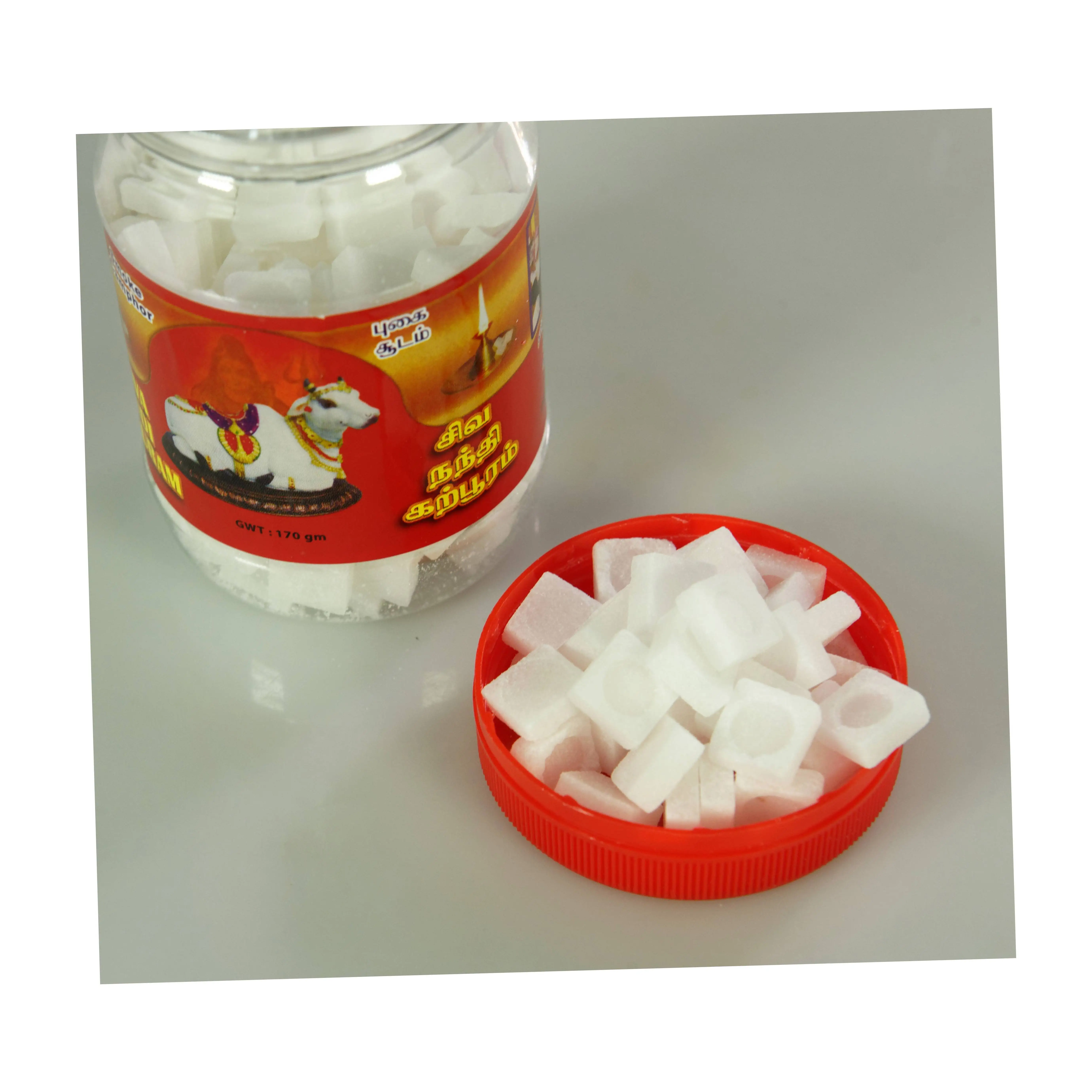 Best Manufacturing Smoke Camphor Tablet Semi Smoke Used For Hindu Prayers Ceremony Natural White Color With 2 Years Shelf Life C