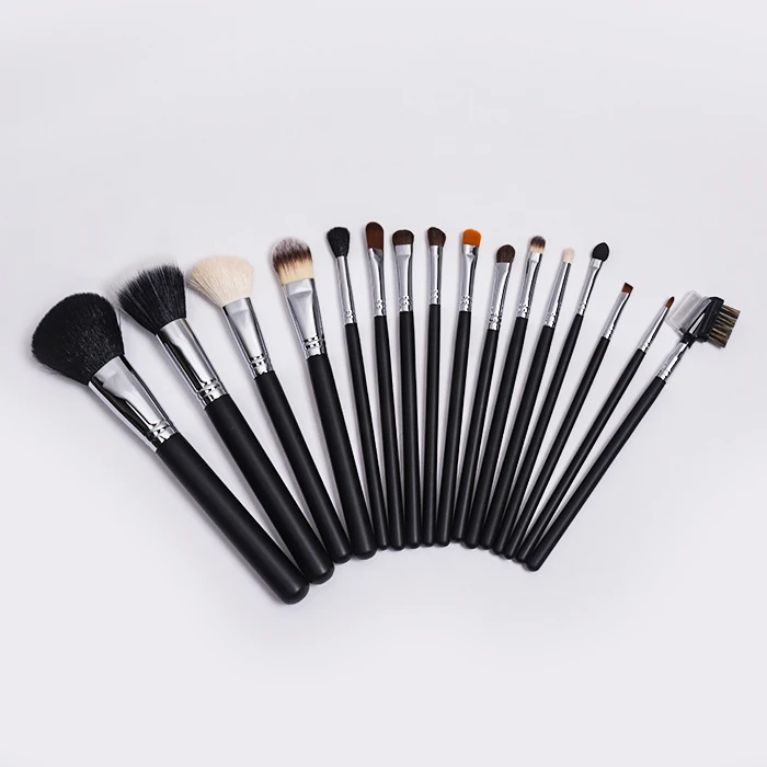Dongshen private label makeup brush set natural skin-friendly goat hair pony hair powder contour blush eye shadow makeup brushes