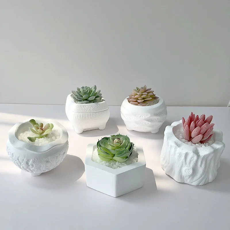 Large Concrete Flower Pot Molds Succulent Plant Pot Mold-DIY Epoxy Resin Cement Terrazzo Plaster Jesmonite Planter Pot Mould