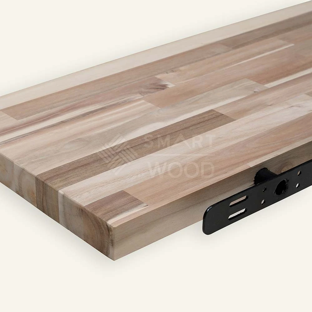 Kitchen Home Decor Acacia finger joint Wood Floating Shelves Wall Mounted  Shelf wall cladding for indoor space