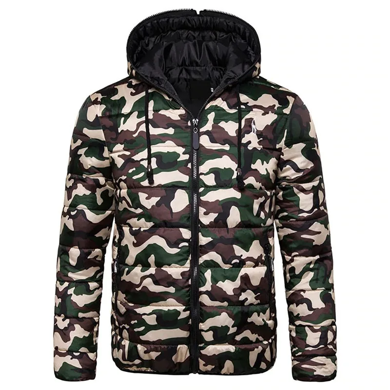 Top Seller 2023 High Quality Men Mid-weight Puffer 100% Nylon Quilted Padded Jacket Waterproof Bubble Jacket In Camo Design