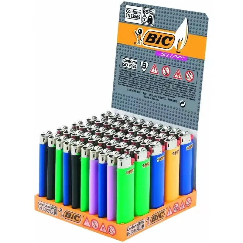 BIC газовые зажигалки J25 J26 лоток 50 шт. Классическая одноразовая Зажигалка Франция J6 оптом