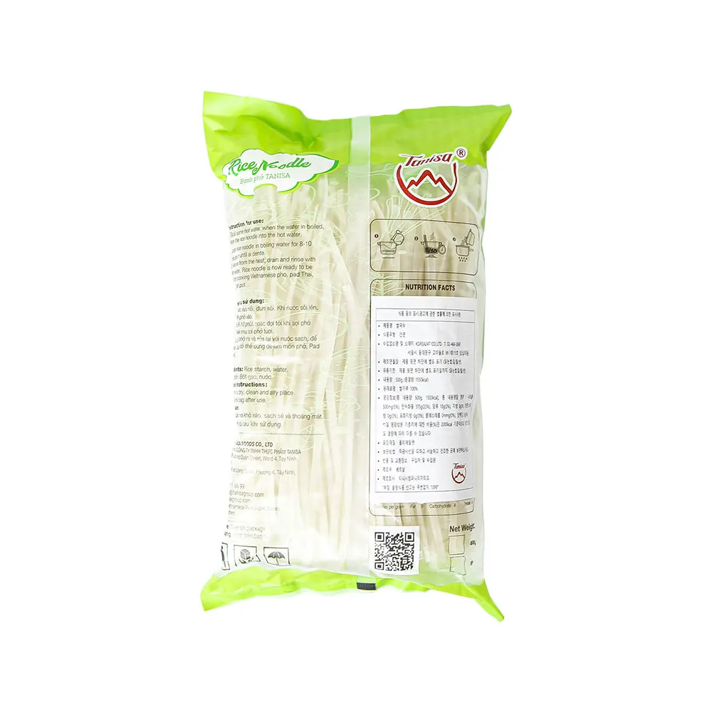 Самая популярная Высококачественная вермишель Vietnam ISO HACCP HALAL Pho Kho сушеная белая рисовая лапша