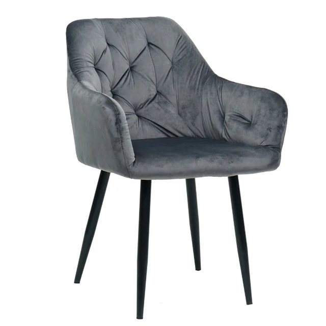 Wholesale Modern Design Upholstered Restaurant Furniture Velvet Fabric Dining Chairs with Metal Legs