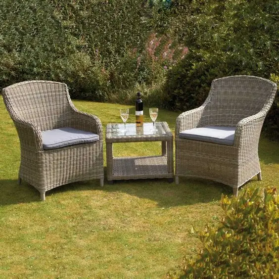 Poly Rattan Garden Furniture Rattan Set Coffee Shop Tables and Chairs