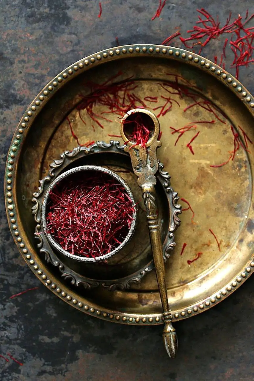 Organic Dried Saffron Powder Stylish Organic Cultivation