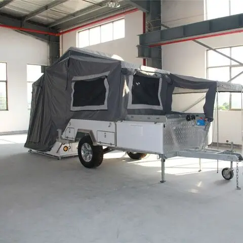 Independent Suspension Rear Folding Camper Trailer with tent