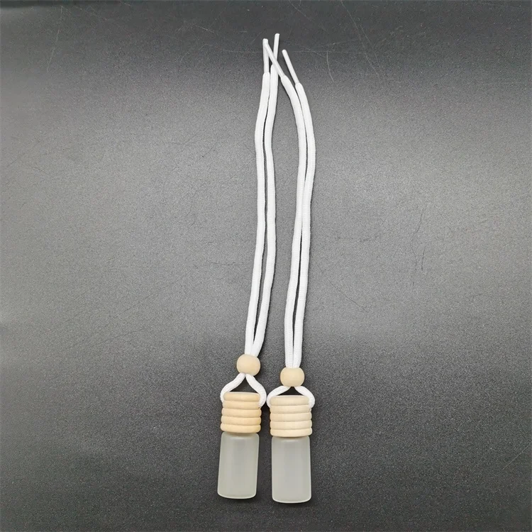 5ml round perfume glass pendant matte car perfume diffuser with indoor fresh diffuser