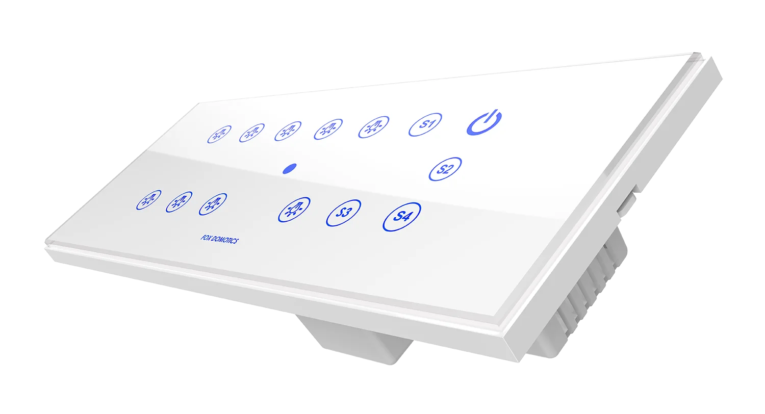 Smart Switch 8 Gang Toughened Glass Crystal Panel Sensitive Touch Remote Control WIFI Light Switch