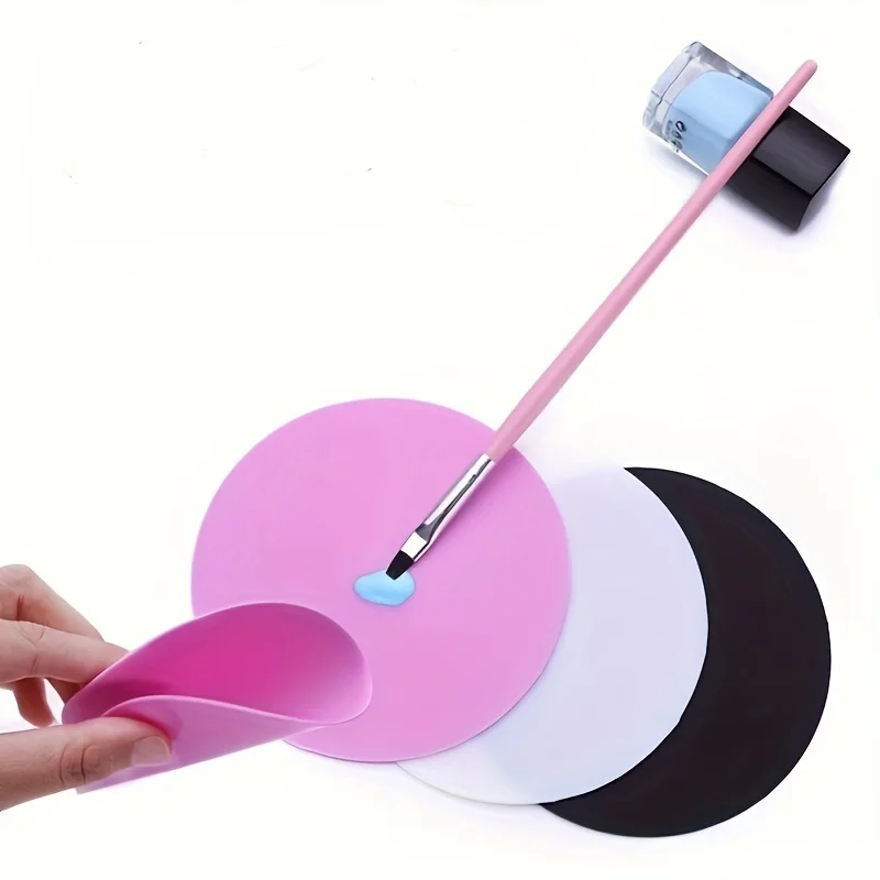 Silicone Mat Paint Palette Nail Mat Blend Foundation Nail Polish Nail Art Stamping Pad