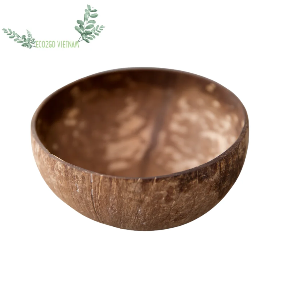 Natural Coconut Bowls & Spoons Organic Coco Shell Bowl Set Bamboo Straw for Smoothie, Acai, Salads Eco Friendly Zero Waste Gift